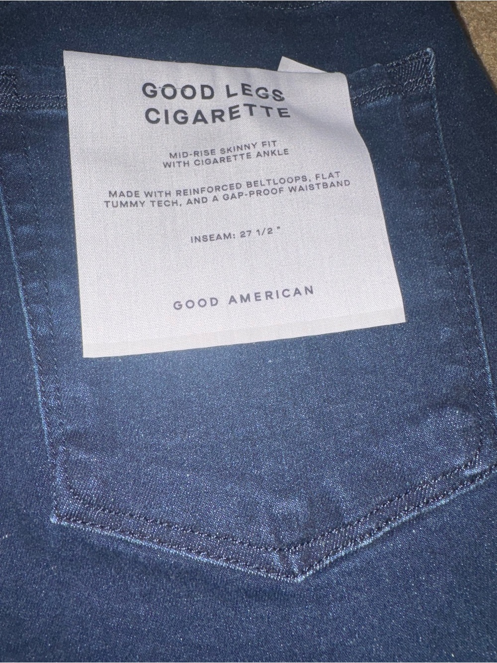 NWT Good American Good Legs Cigarette Ankle Mid-rise Skinny  14-18 $149 Jeans